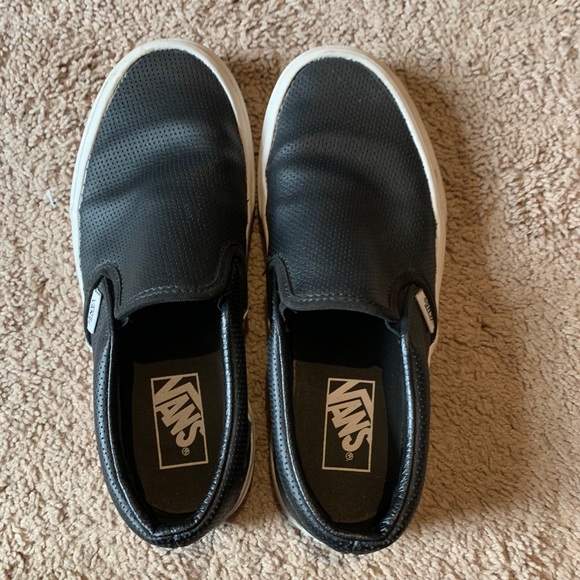 Black slip on leather vans - Picture 2 of 2